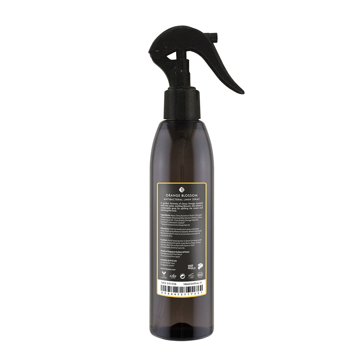 Hysses Home Scents Antibacterial Linen Spray, Orange Blossom