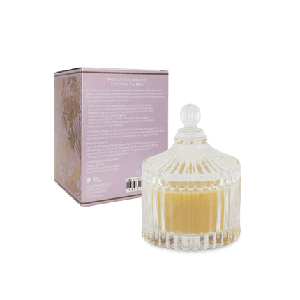 Hysses Home Scents 200g Beeswax Candle Palmarosa Jasmine, 200g