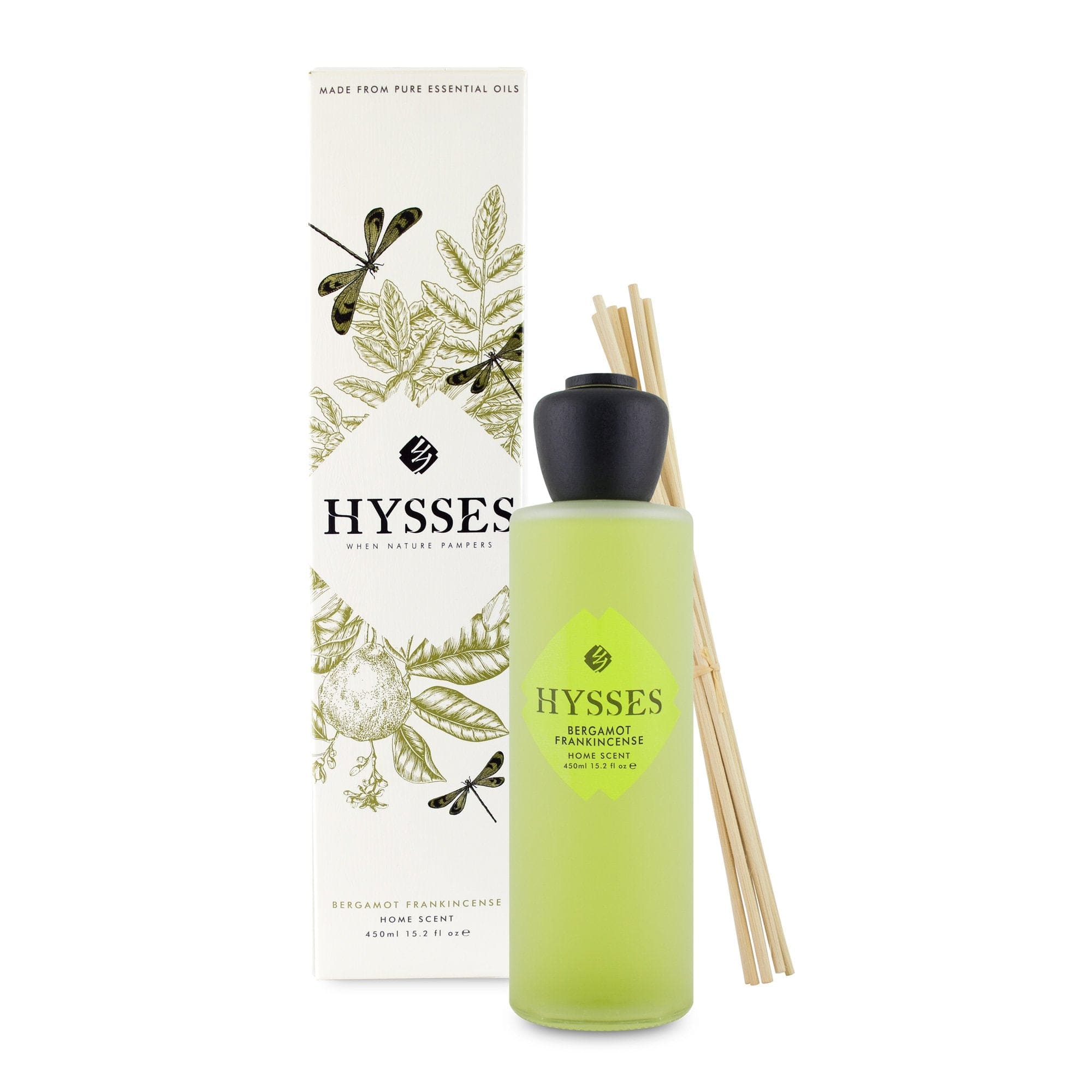 Hysses Home Scents 450ml Home Scent Reed Diffuser Bergamot Frankincense, 450ML