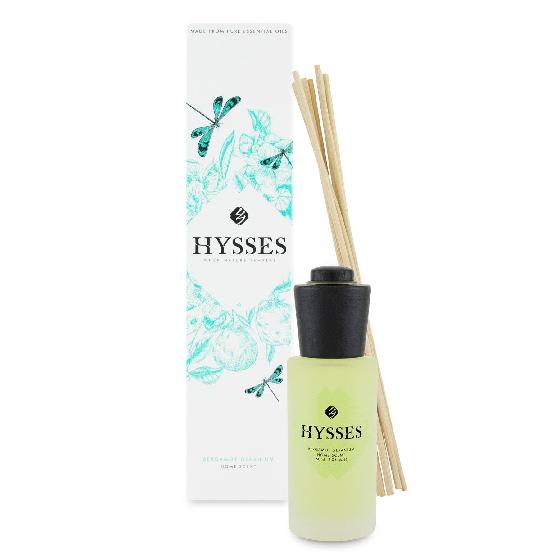 Hysses Home Scents 60ml Home Scent Reed Diffuser Bergamot Geranium, 60ml