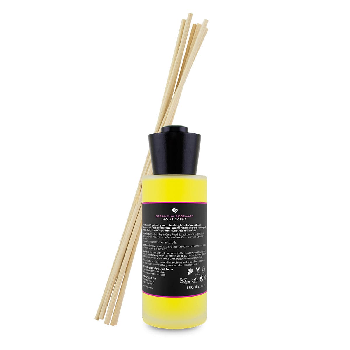 Hysses Home Scents Home Scent Reed Diffuser Geranium Rosemary