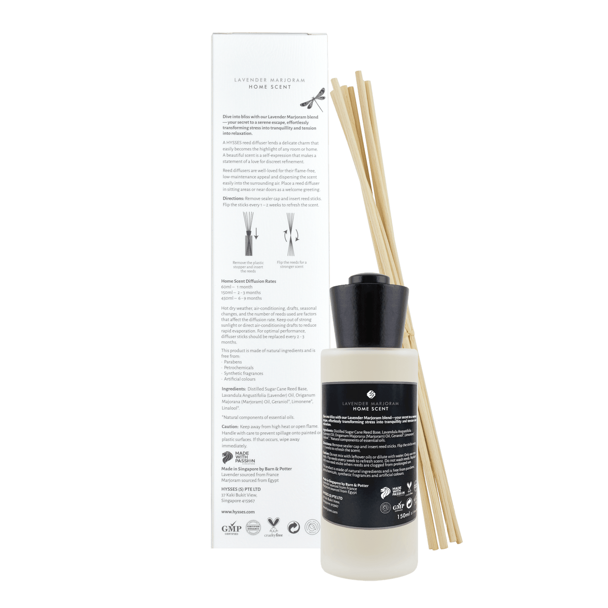 Hysses Home Scents Home Scent Reed Diffuser Lavender Marjoram