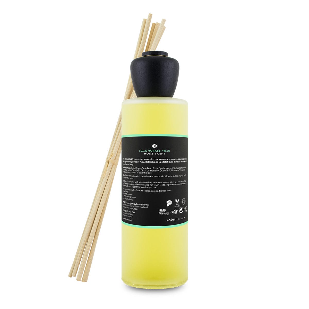 Hysses Home Scents Home Scent Reed Diffuser Lemongrass Yuzu