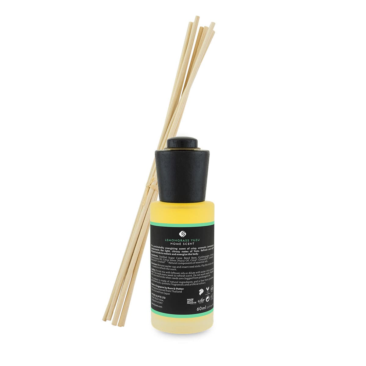 Hysses Home Scents Home Scent Reed Diffuser Lemongrass Yuzu