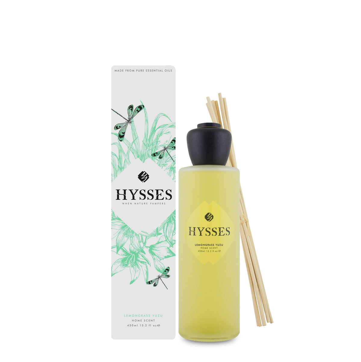 Hysses Home Scents 450ml Home Scent Reed Diffuser Lemongrass Yuzu
