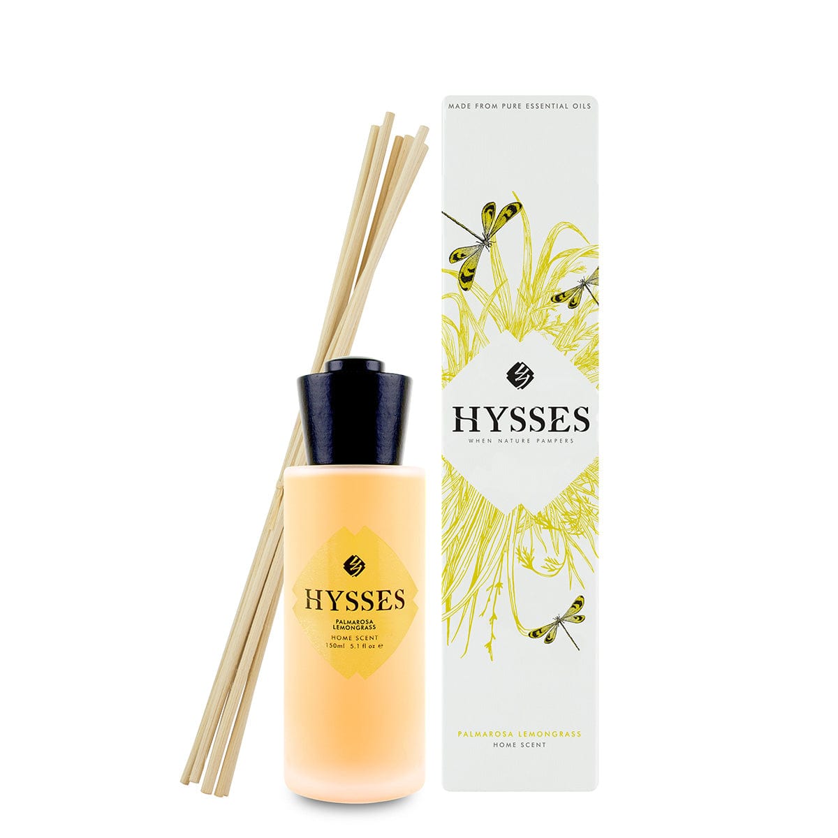 Hysses Home Scents 150ml Home Scent Reed Diffuser Palmarosa Lemongrass