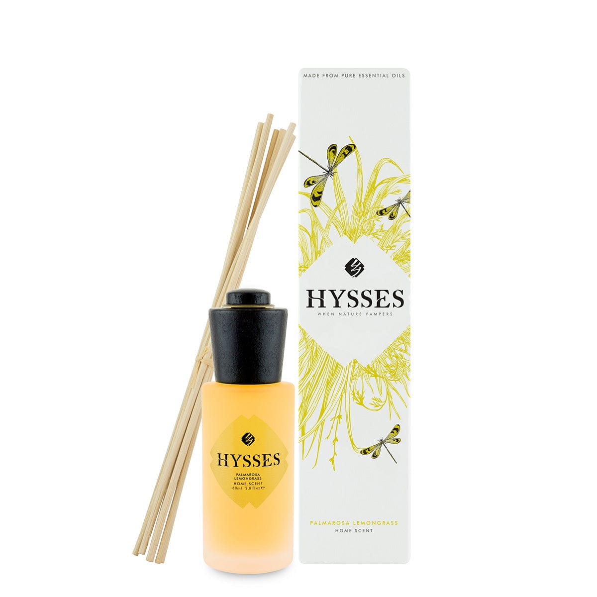 Hysses Home Scents 60ml Home Scent Reed Diffuser Palmarosa Lemongrass