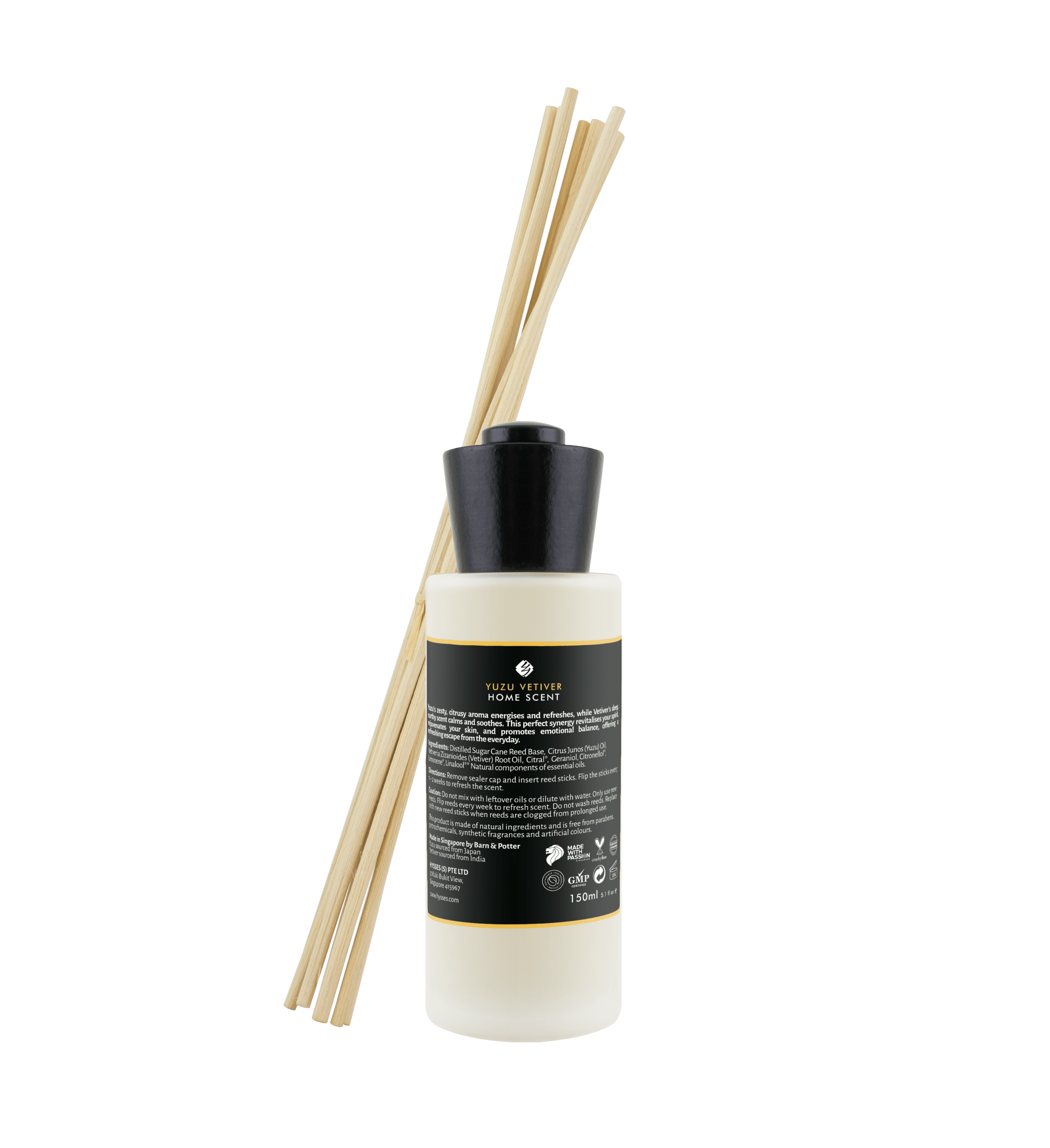 Hysses Singapore Home Scents Home Scent Reed Diffuser Yuzu Vetiver