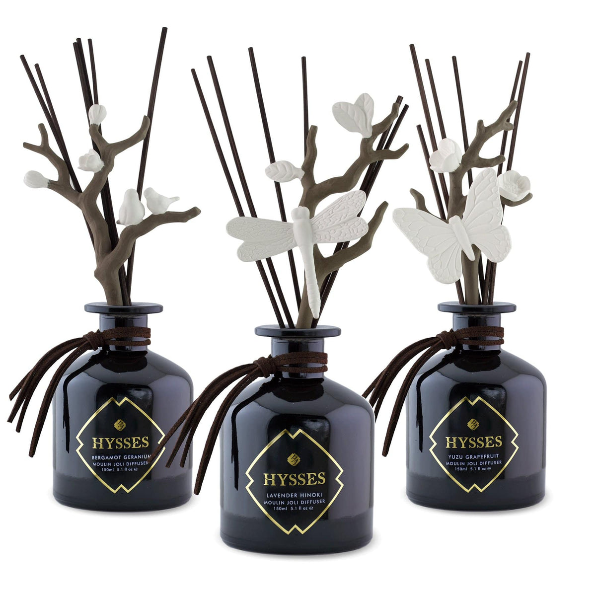 Hysses Home Scents Lavender Hinoki Moulin Joli Diffuser (Black), Lavender Hinoki