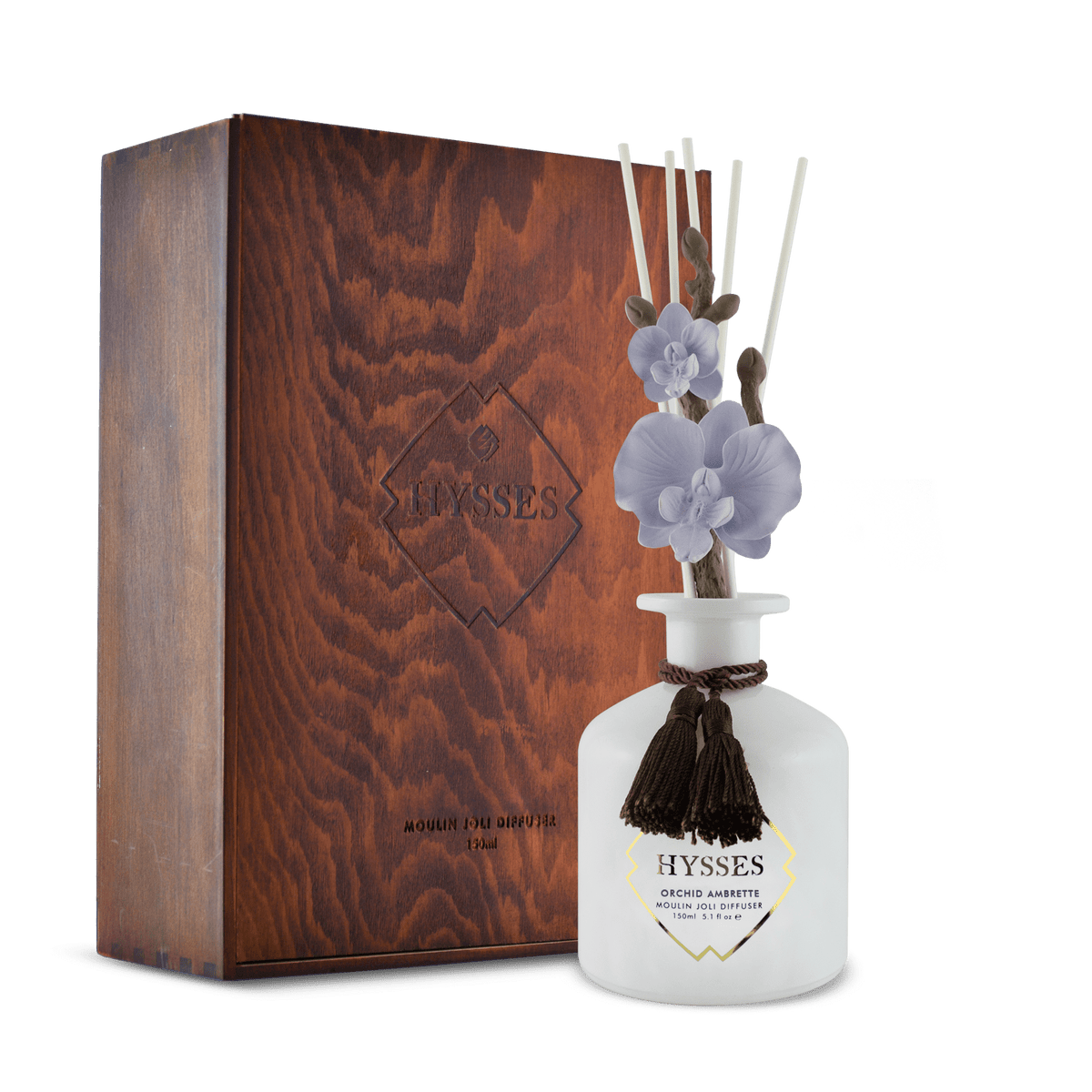 Hysses Home Scents Orchid Ambrette Moulin Joli Diffuser (White)