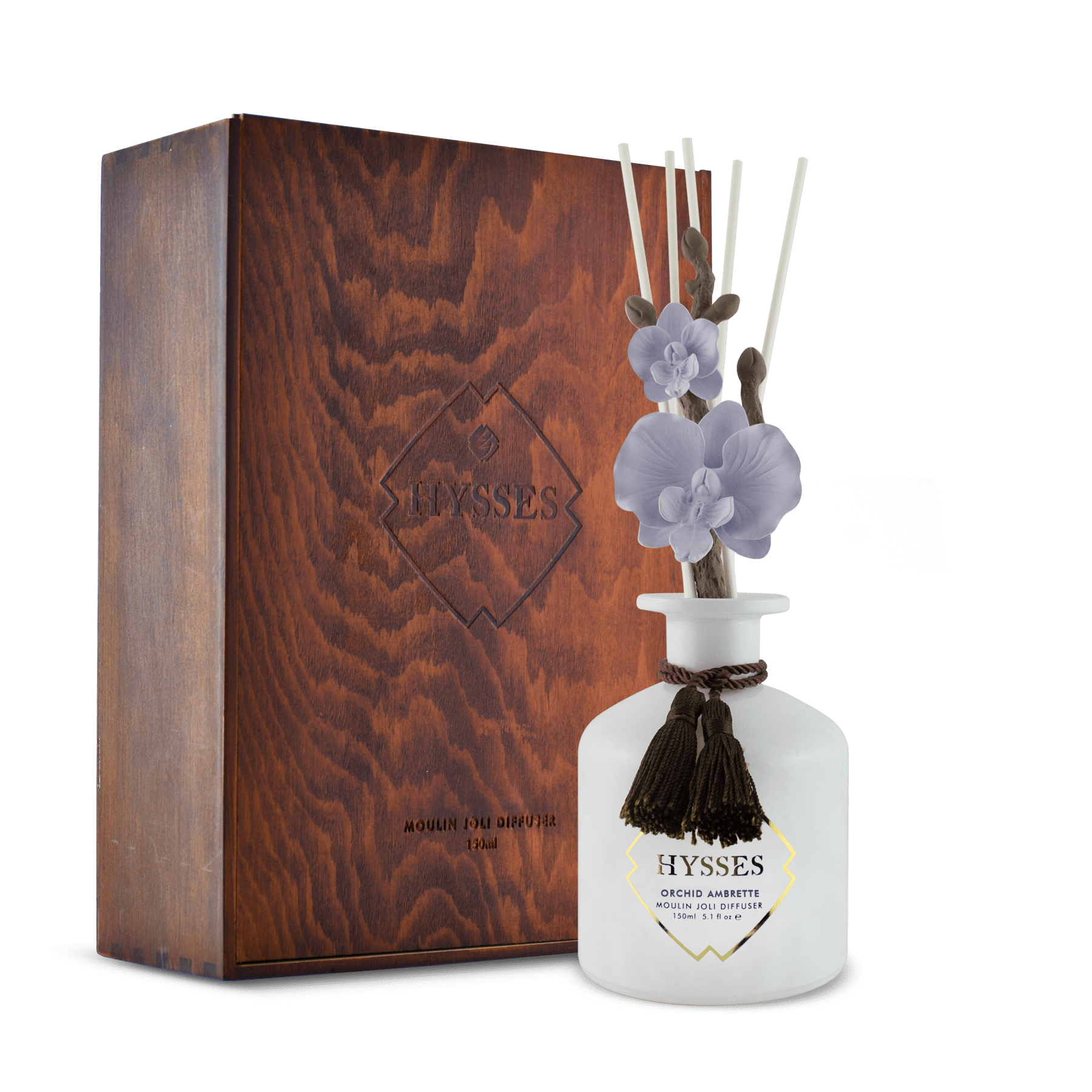 Hysses Home Scents Ginger Peppermint Moulin Joli Diffuser (White), Orchid Ginger Peppermint