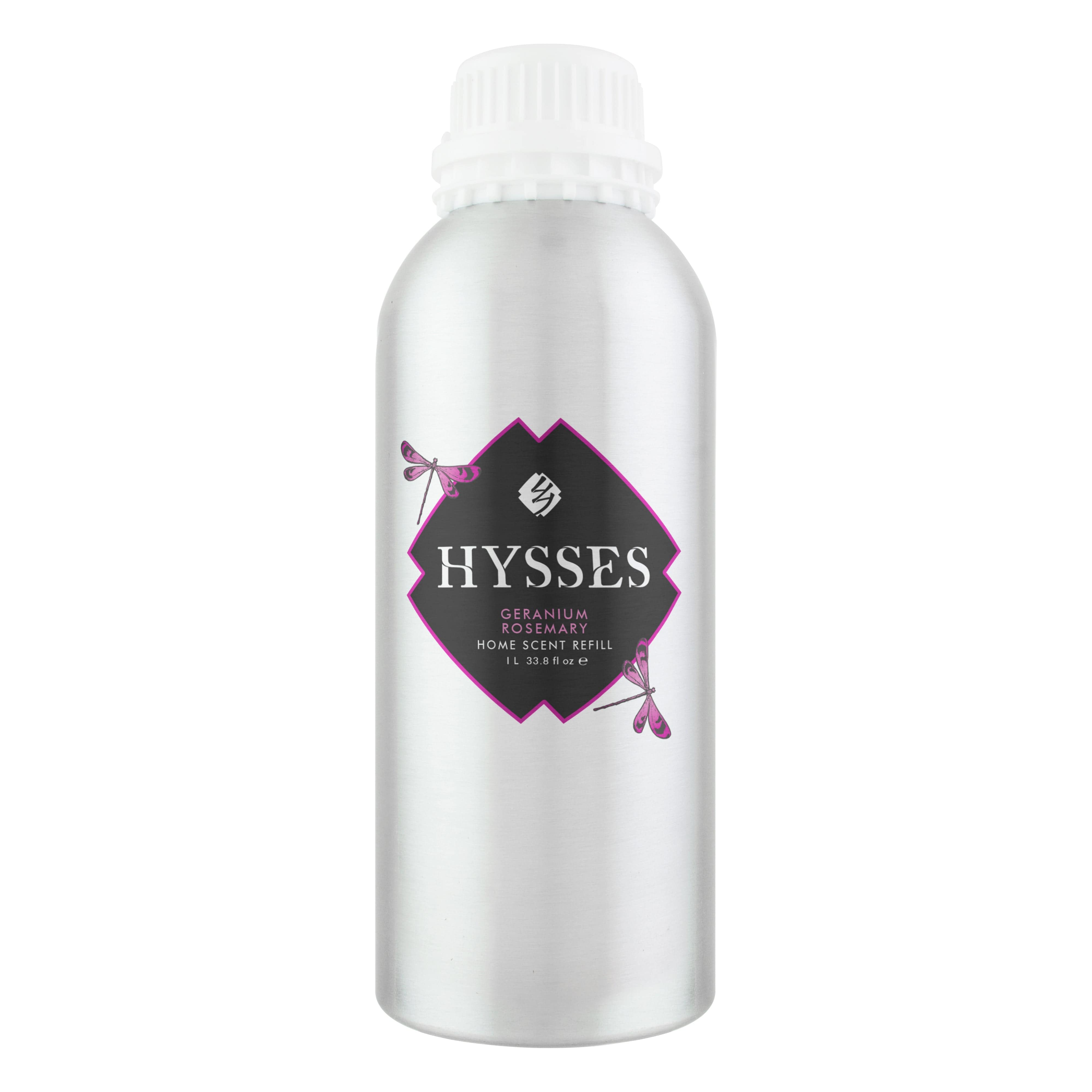 Hysses Home Scents 1000ml Refill Home Scent Reed Diffuser Geranium Rosemary