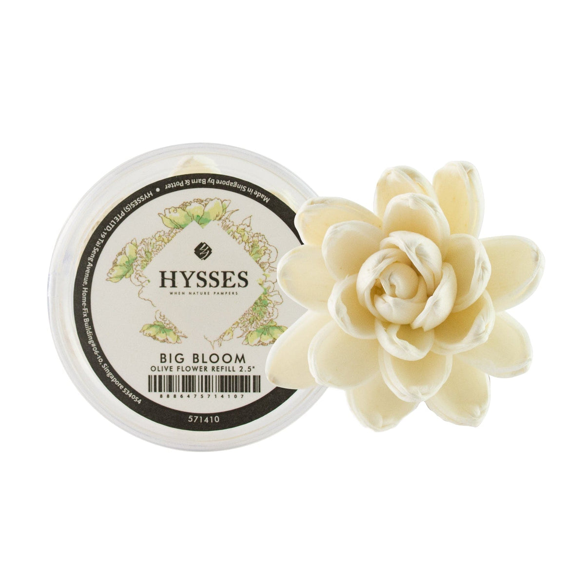 HYSSES Home Scents 2.5&quot; Solar Flower Diffuser Refill - Olive Big Bloom