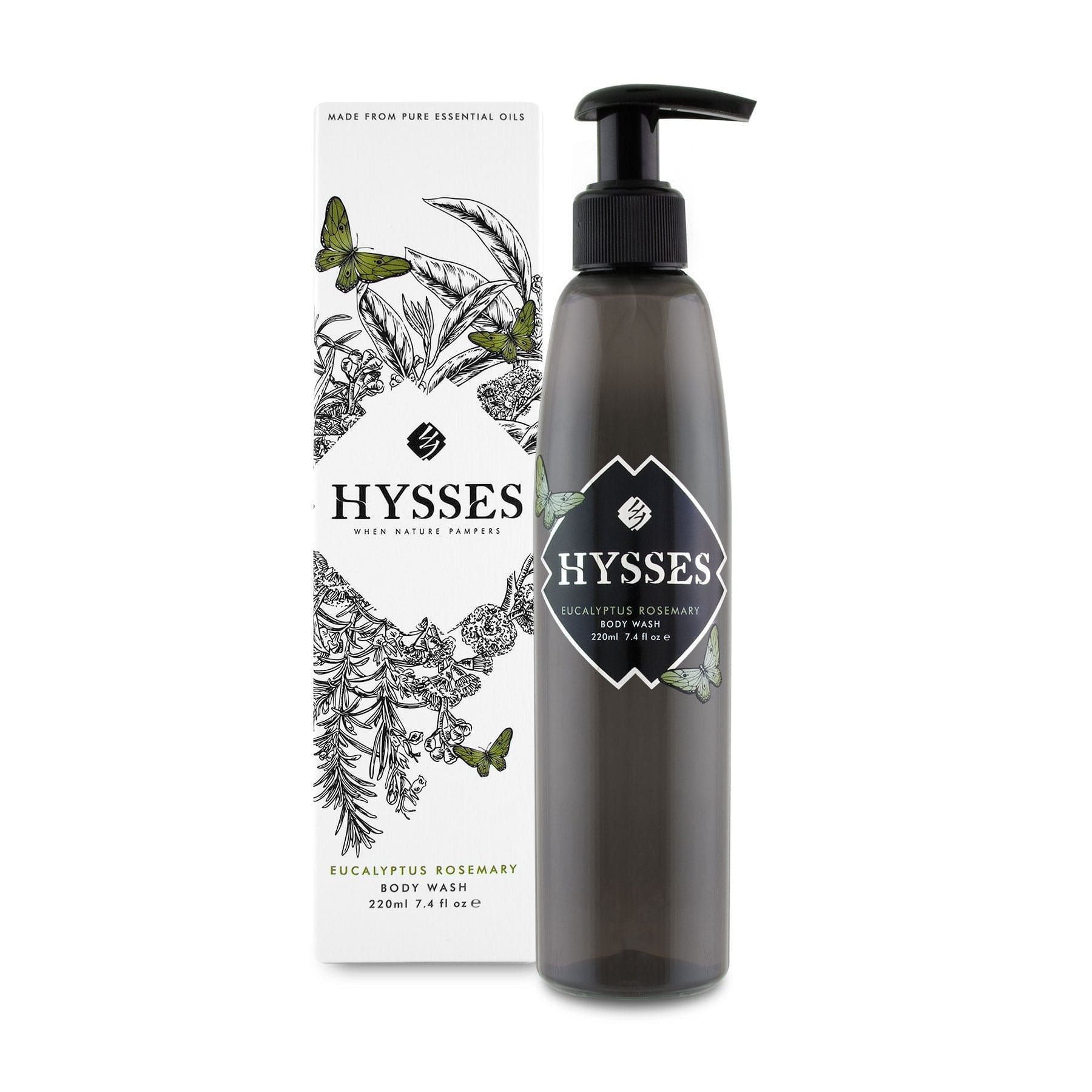 Hysses Body Care 220ml Body Wash Eucalyptus Rosemary