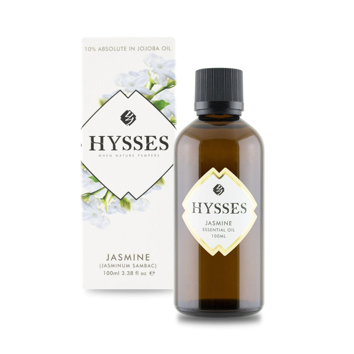 Hysses Essential Oil 100ml Essential Oil  Jasmine  (10% in Jojoba Oil)
