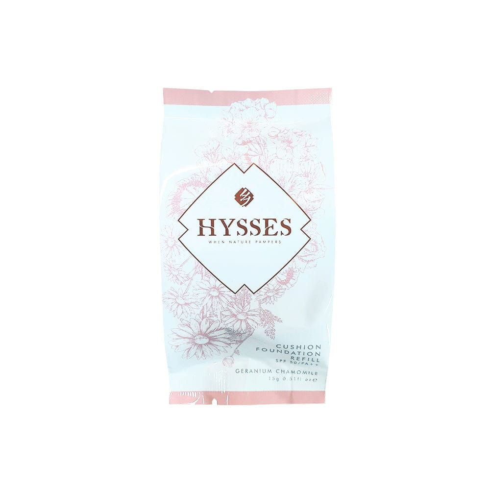 Hysses Face Care Beige Cushion Foundation Refill, Geranium Chamomile SPF 50/PA++, Beige 15G