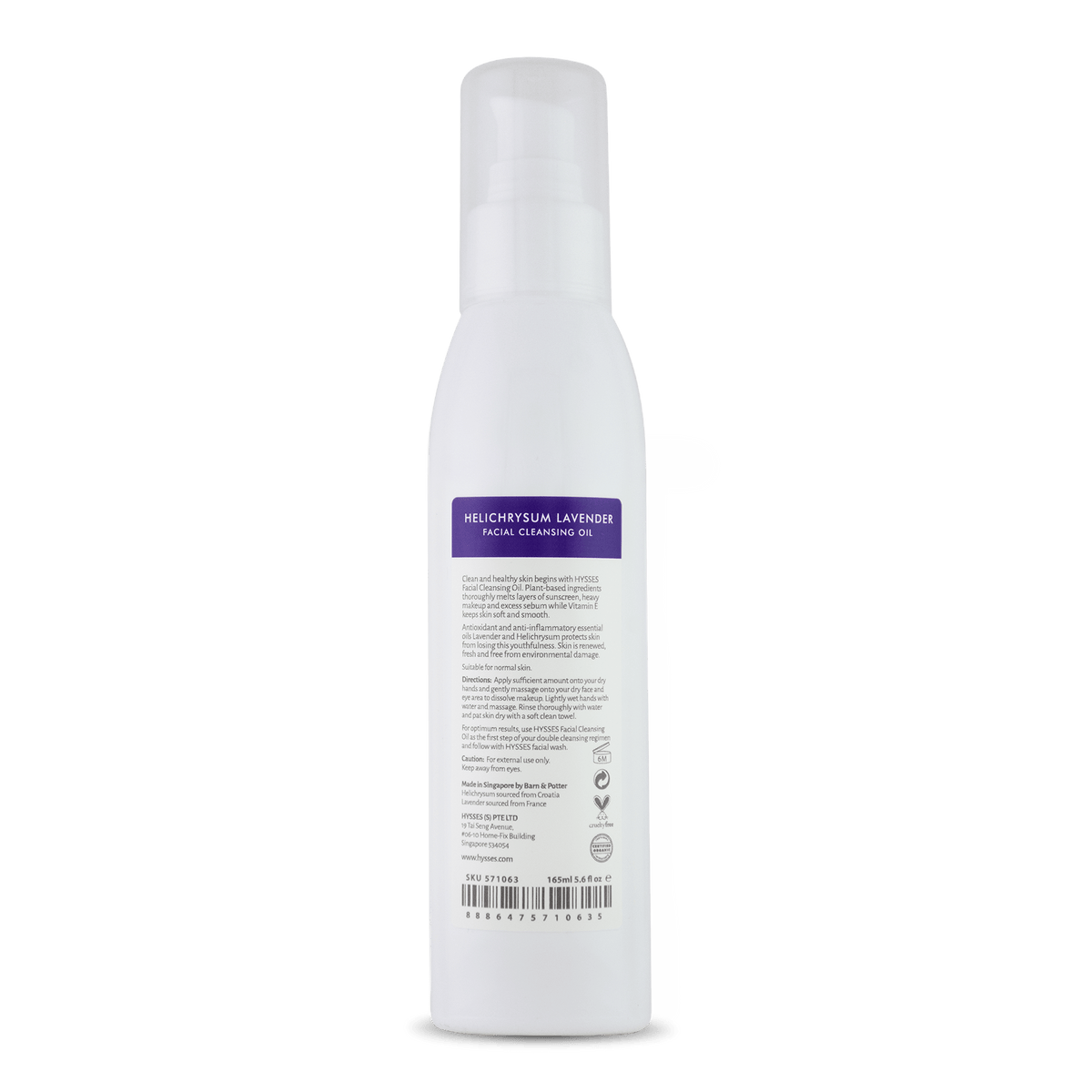 Facial Cleansing Oil Helichrysum Lavender - Hysses Singapore