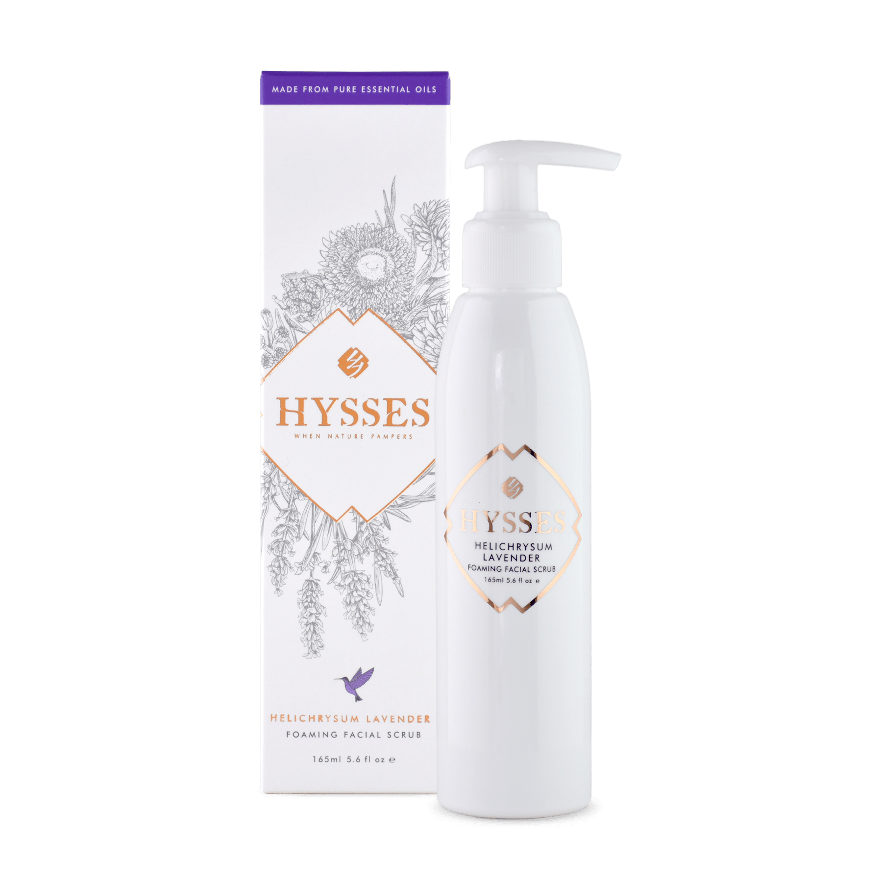 Foaming Facial Scrub Helichrysum Lavender - Hysses Singapore