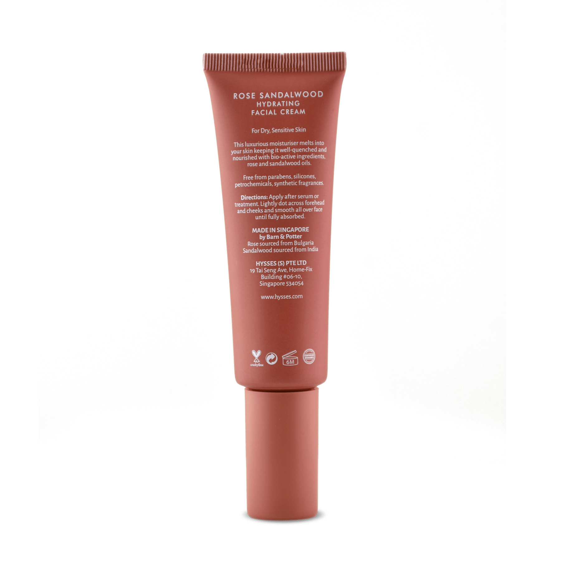 Hysses Face Care Hydrating Facial Cream Rose Sandalwood