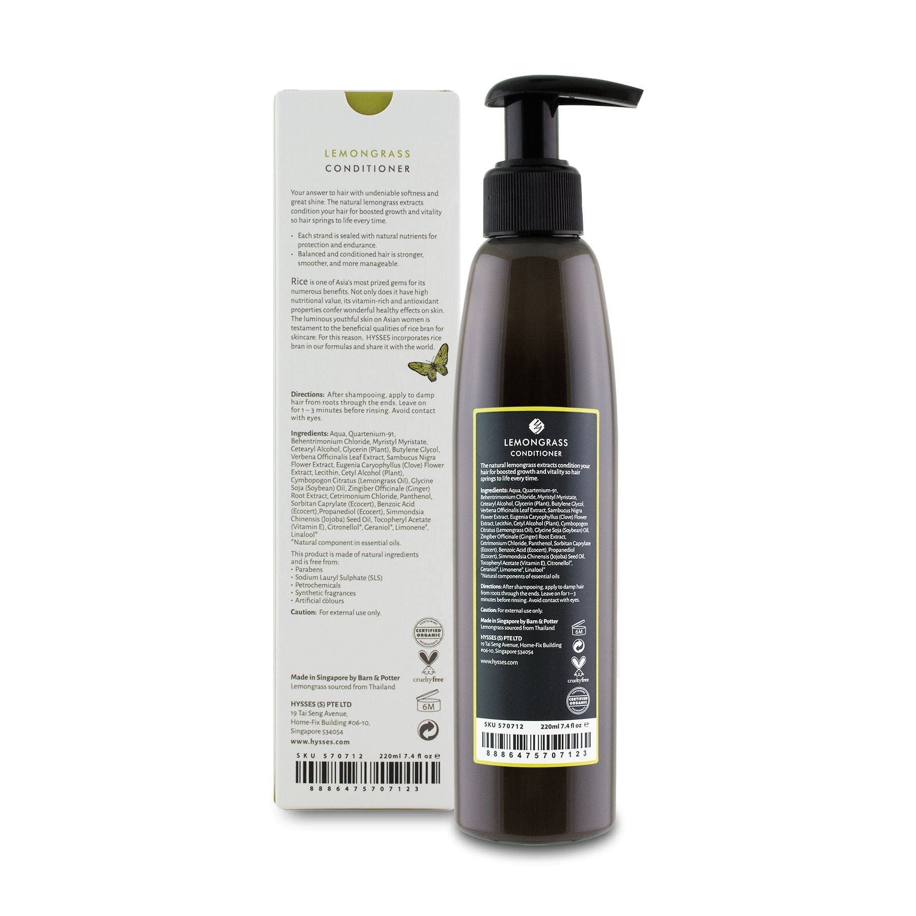 Hysses Hair Care 220ml Hair Conditioner Lemongrass, 220ml