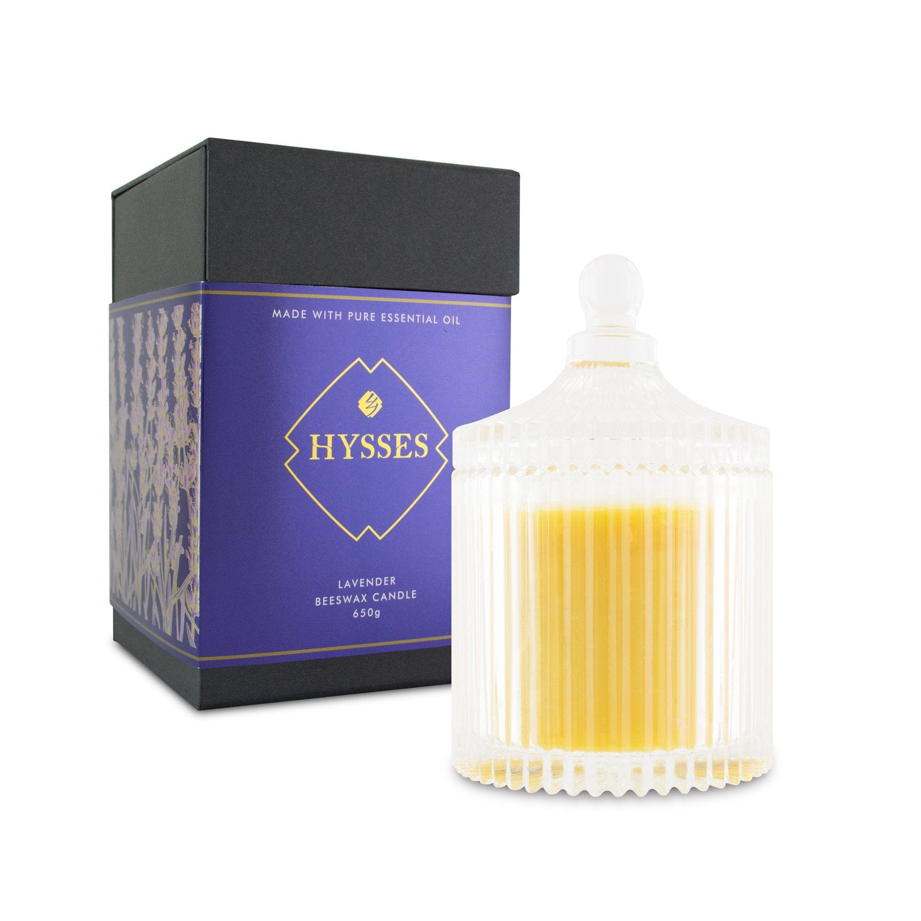 Beeswax Candle Lavender - Hysses Singapore