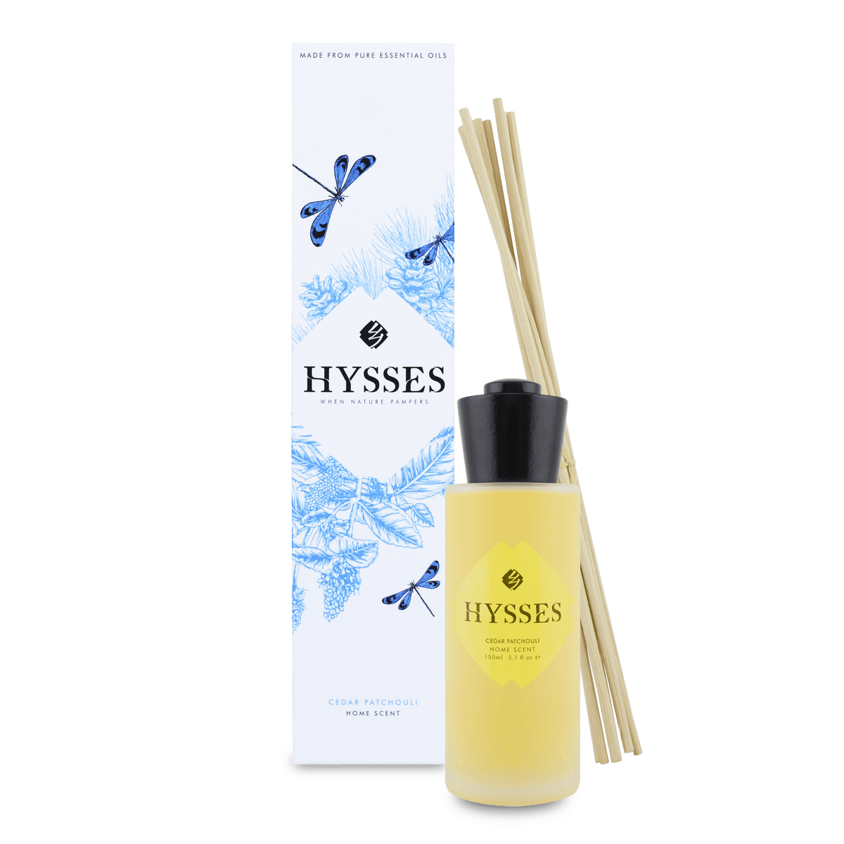 Hysses Home Scents 150ml Home Scent Reed Diffuser Cedar Patchouli