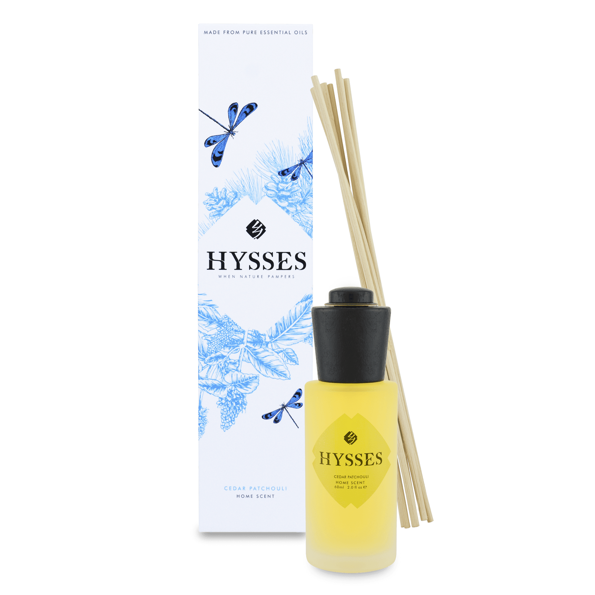 Hysses Home Scents 60ml Home Scent Reed Diffuser Cedar Patchouli, 60ML