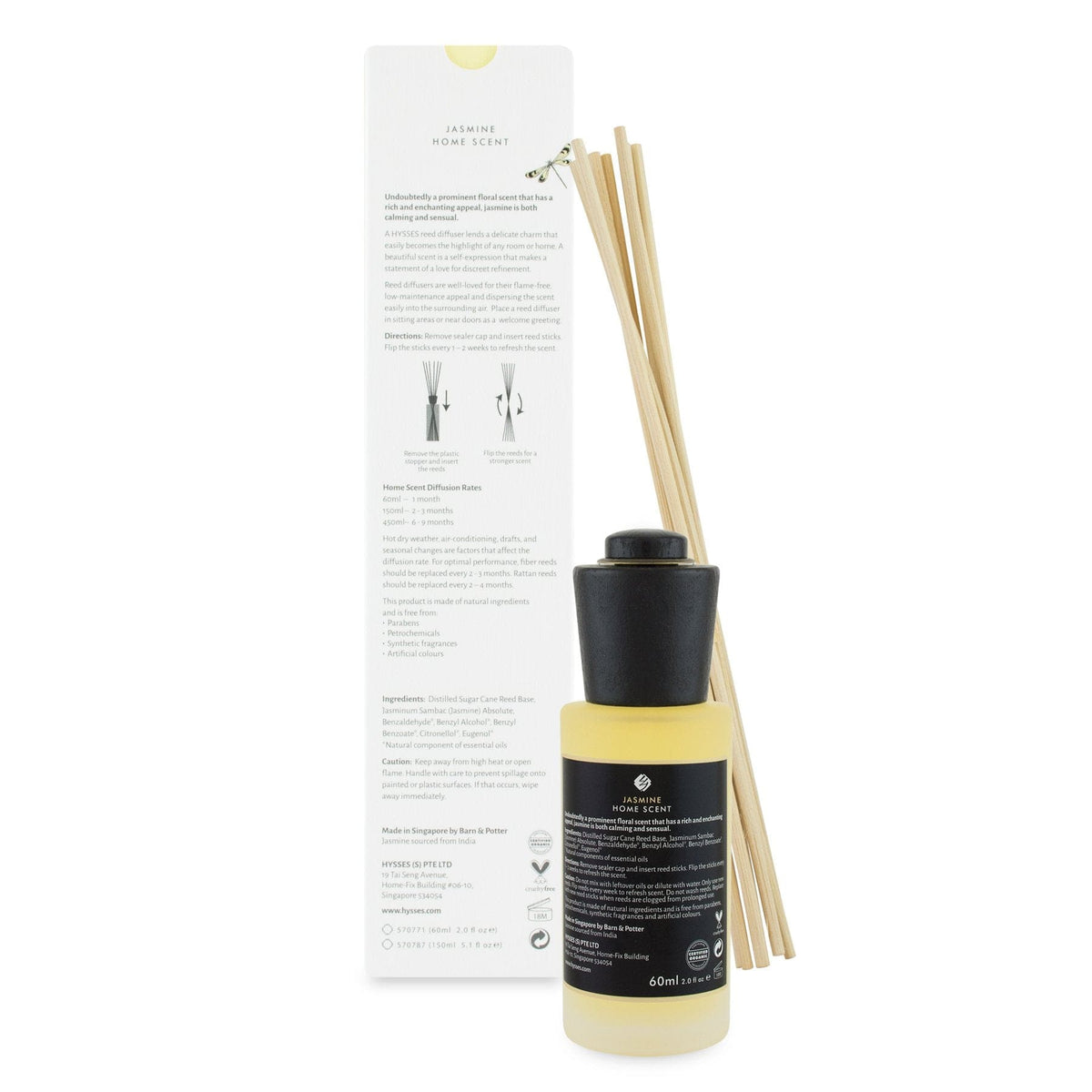 Home Scent Reed Diffuser  Jasmine - Hysses Singapore