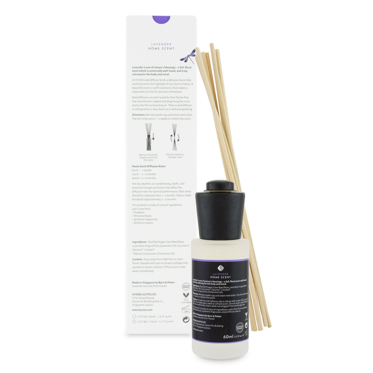 Hysses Home Scents Home Scent Reed Diffuser Lavender
