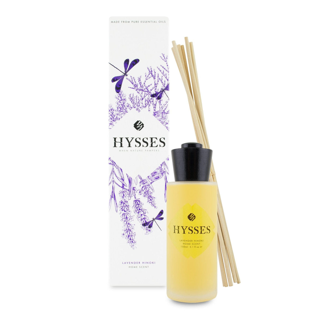 Hysses Home Scents 150ml Home Scent Reed Diffuser Lavender Hinoki, 150ml