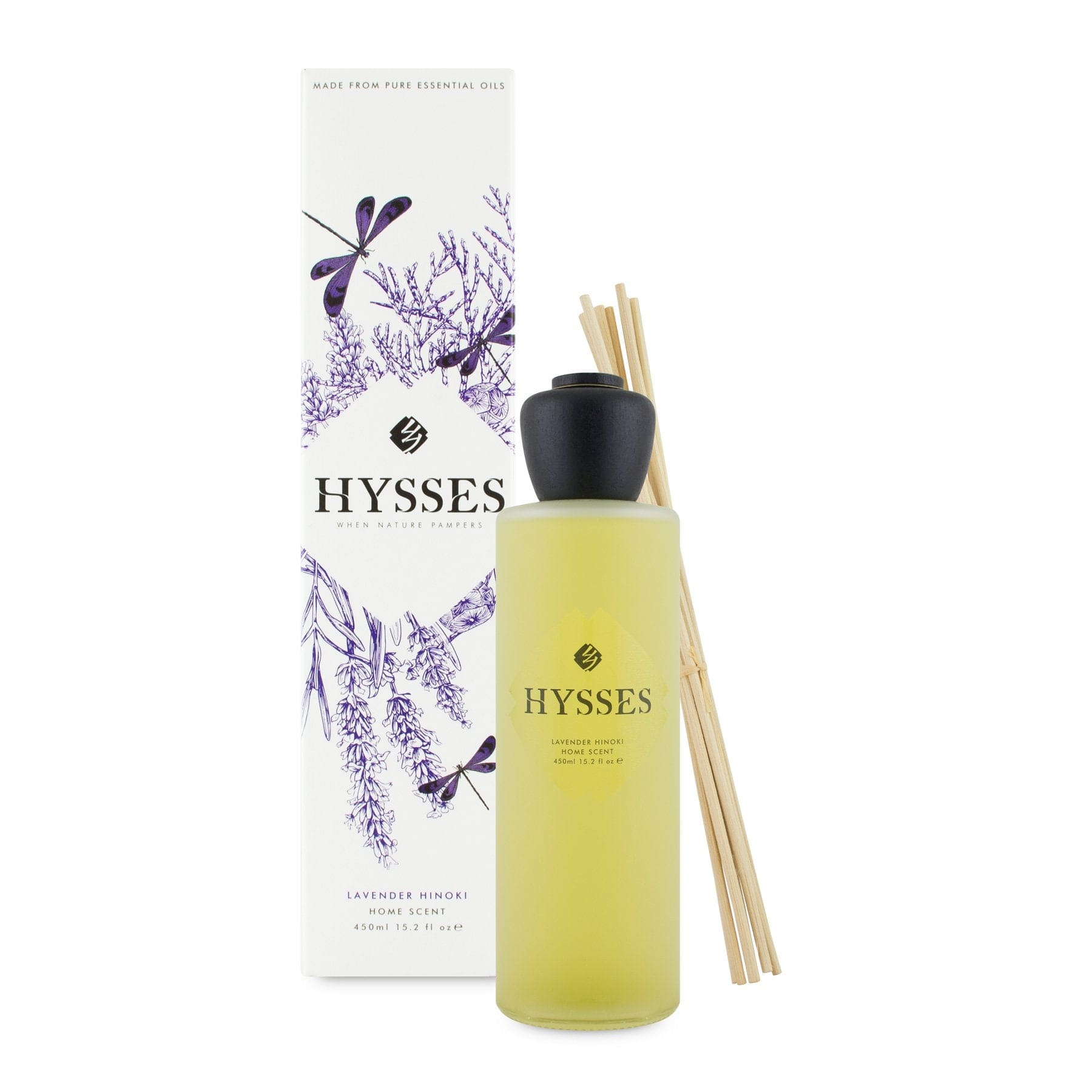 Hysses Home Scents 450ml Home Scent Reed Diffuser Lavender Hinoki, 450ml