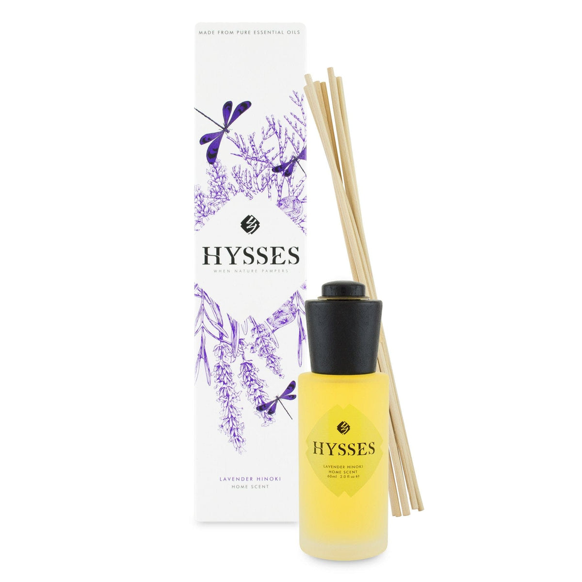 Hysses Home Scents 60ml Home Scent Reed Diffuser Lavender Hinoki, 60ml